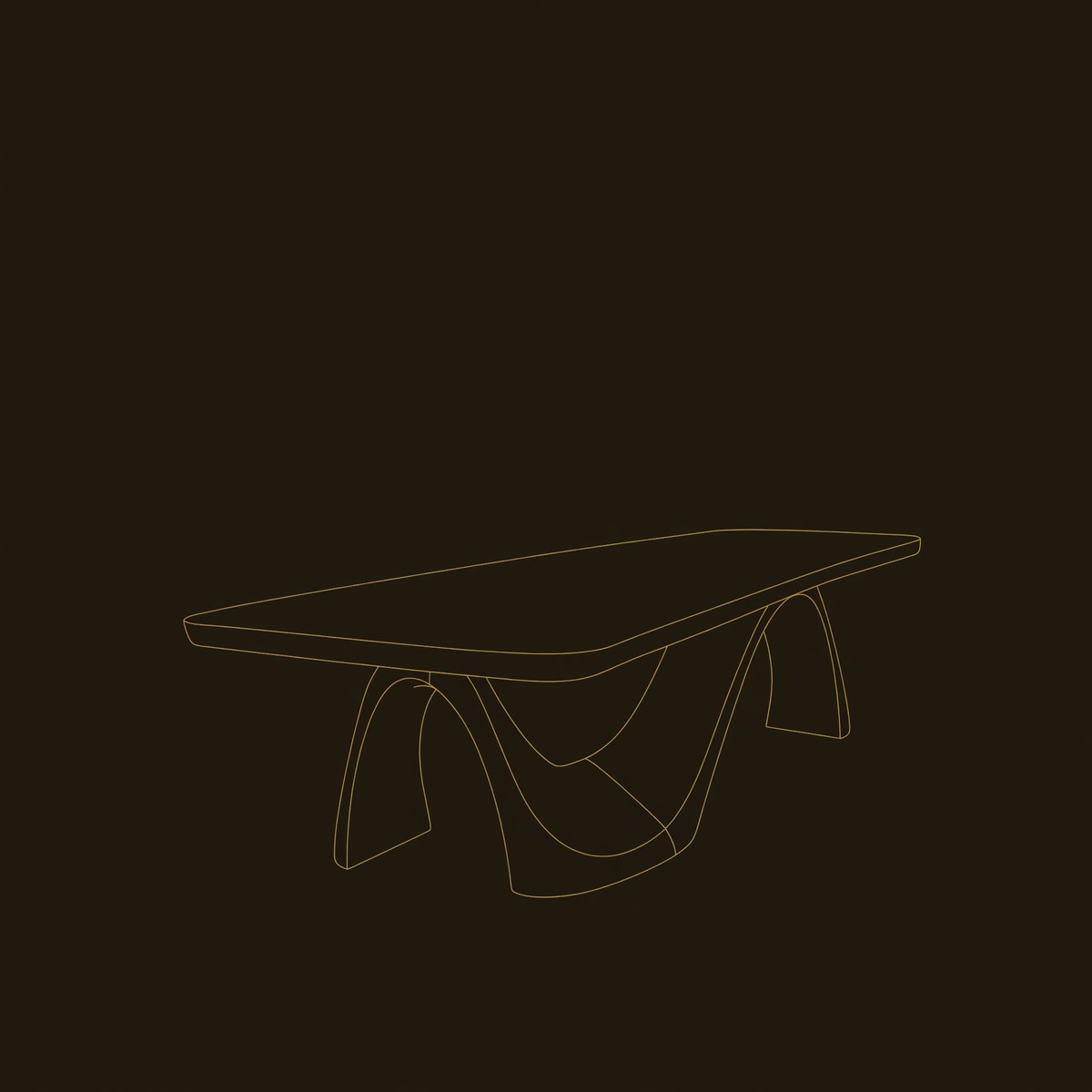 Minimalist Irregular Dining Table For Apartment Dining Area dimension diagram