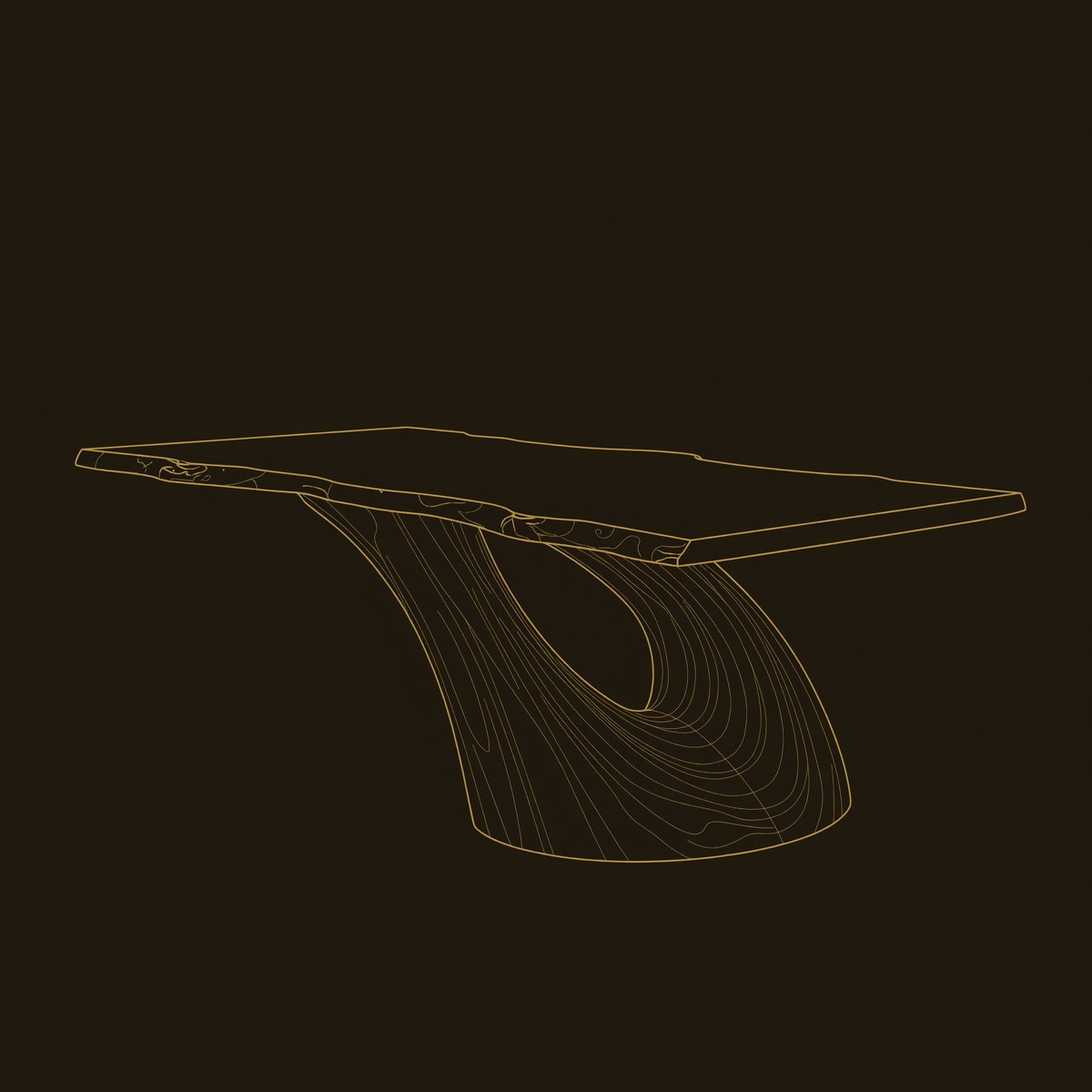 Modern Live Edge Dining Table For Open Concept Dining dimension diagram