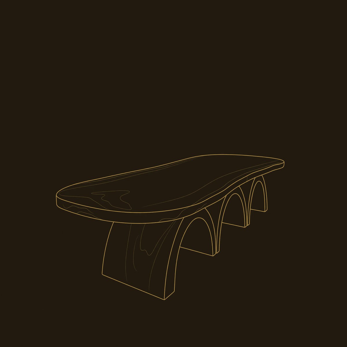 Scandinavian Live Edge Dining Table For Open Dining Area dimension diagram