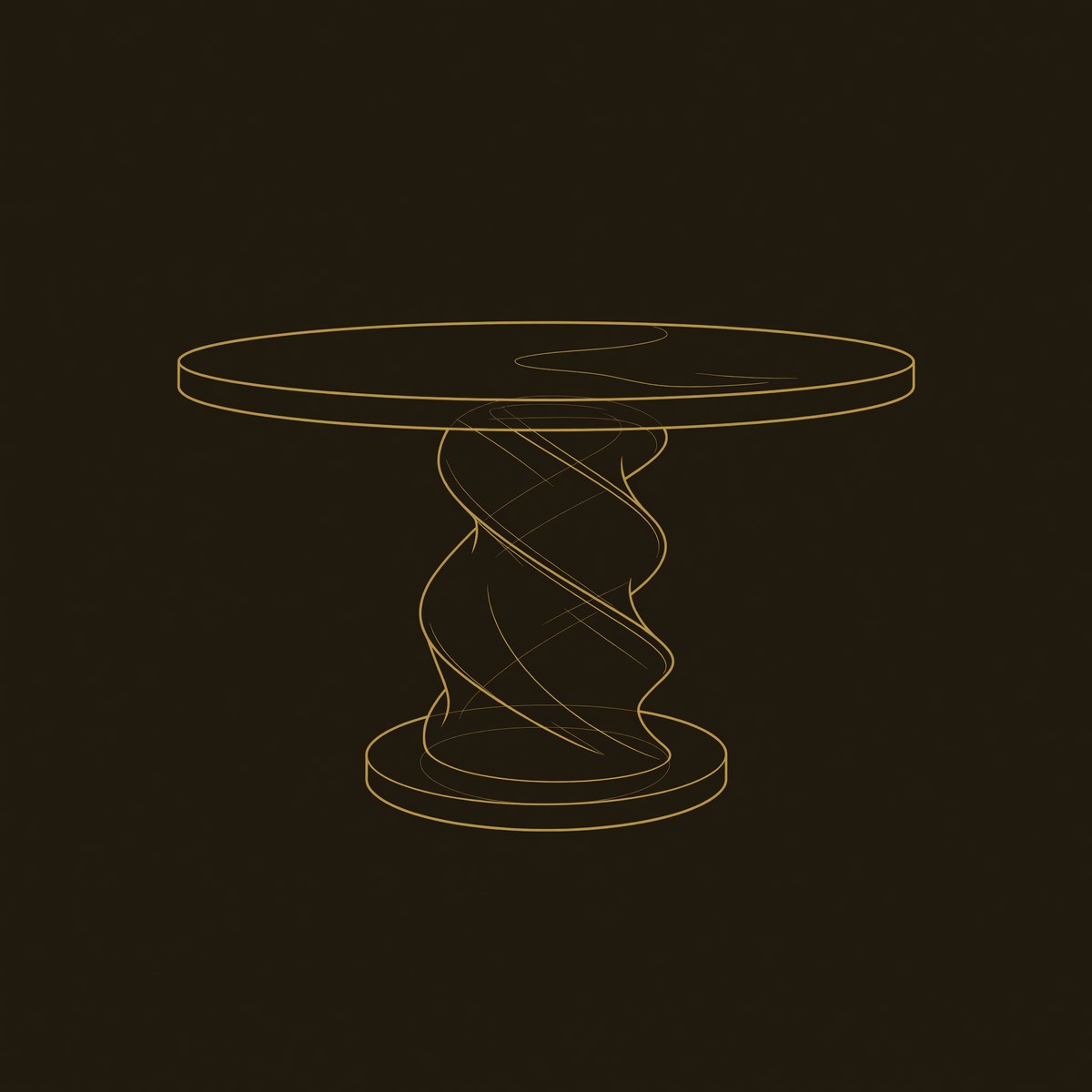 Sculptural Round Bistro Table For Tropical Dining Room dimension diagram