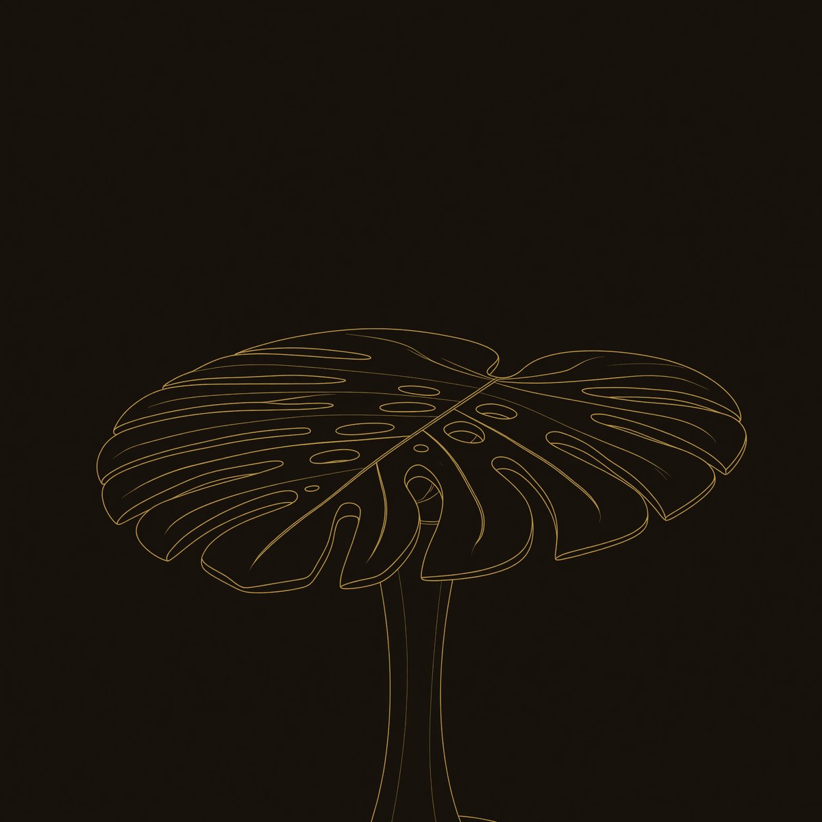 Sculptural Wood Side Table With Leaf Shape Top For Living dimension diagram