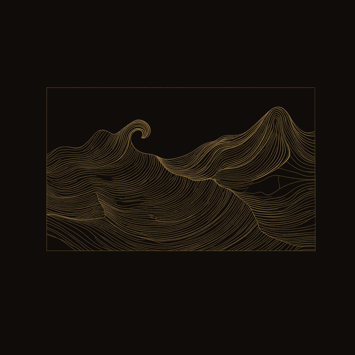 Sculptural Carved Solid Wood Wave Wall Art - Organic Modern dimension diagram