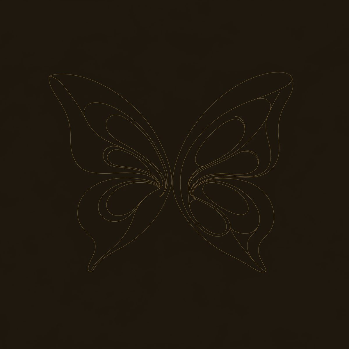 Two Walnut Halves, One Butterfly Wall Sculpture dimension diagram