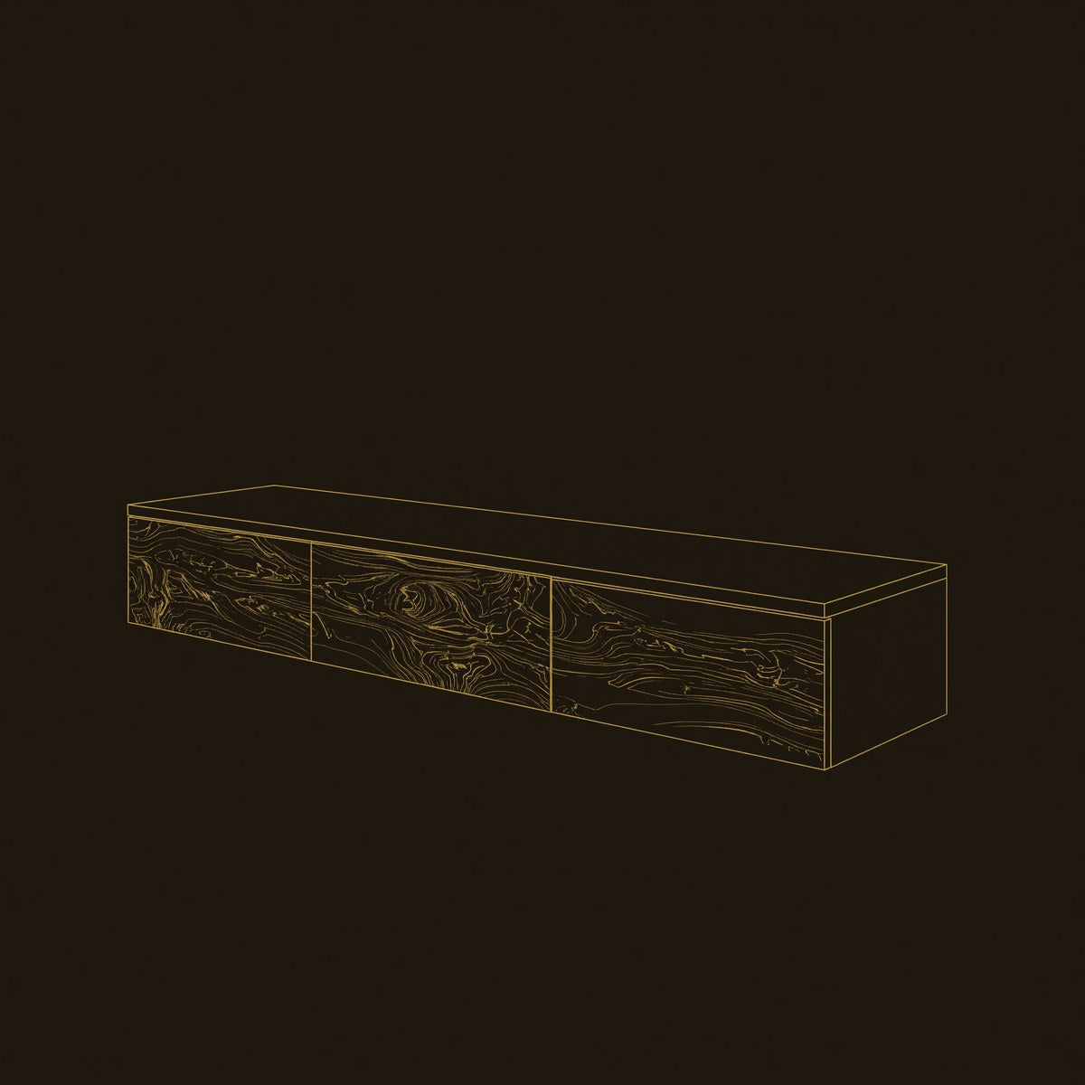 Wood Wall Mounted Tv Console With Side Storage For Living dimension diagram