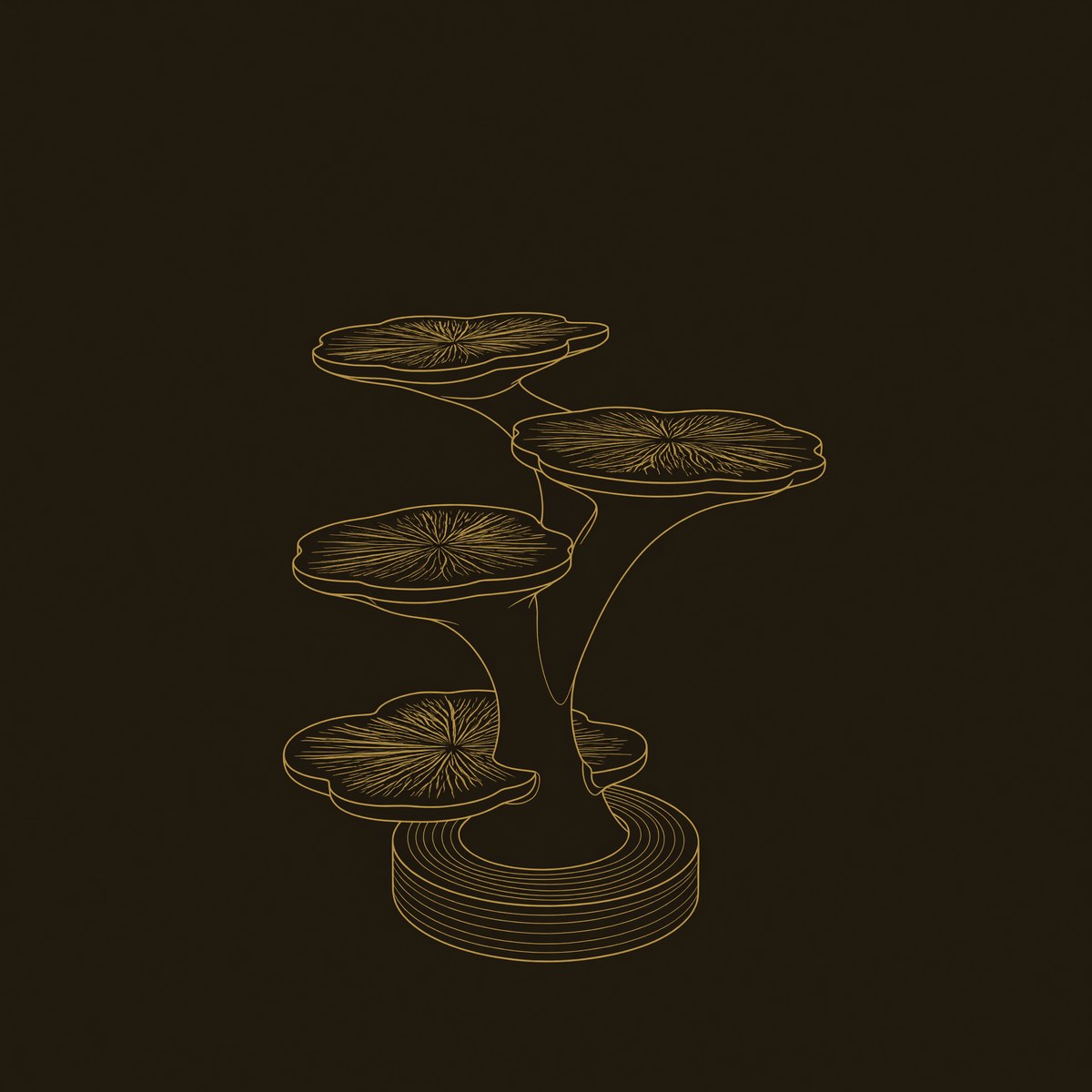 Wooden Accent Table Leaf Inspired Design For Sofa Area dimension diagram