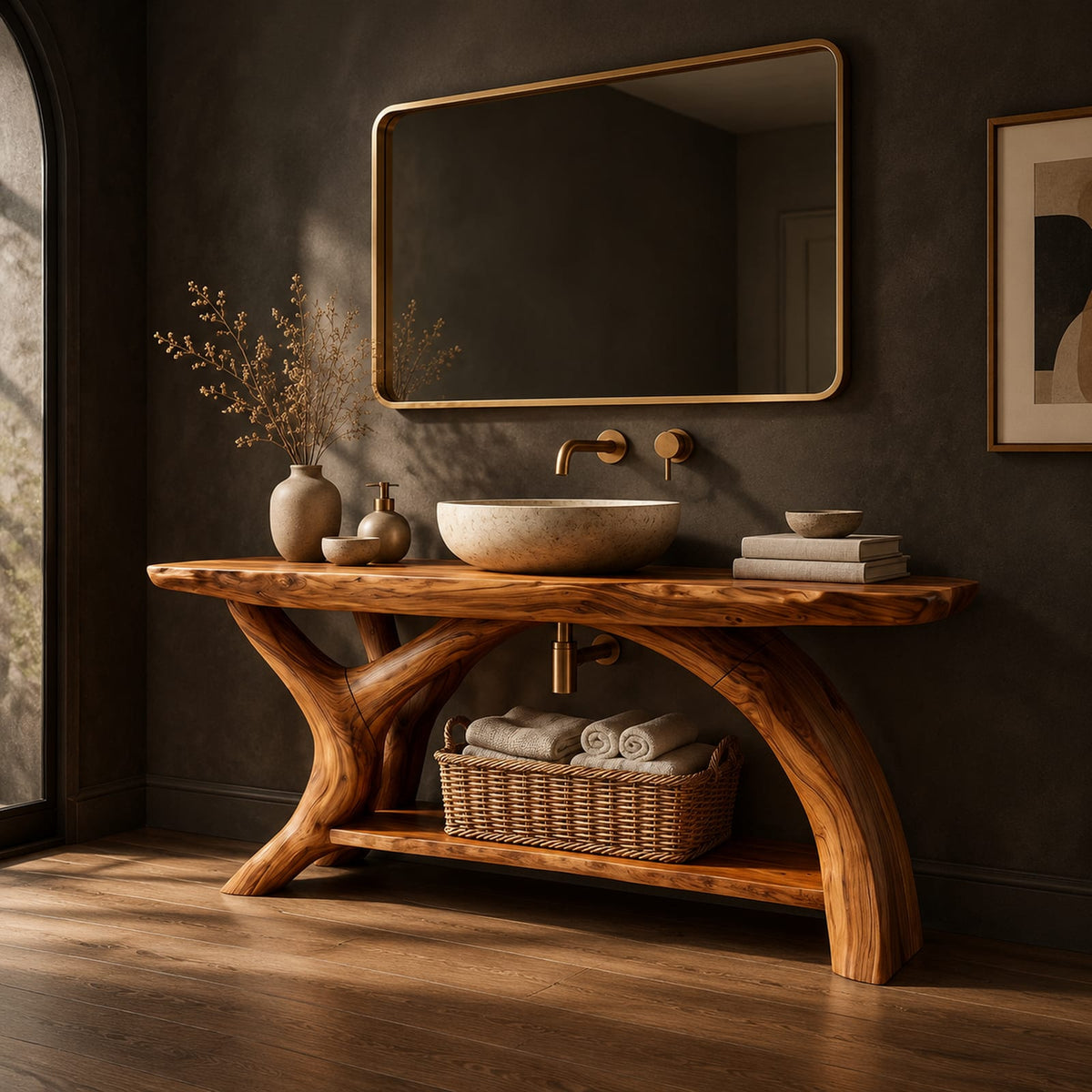 Natural wood grain detail