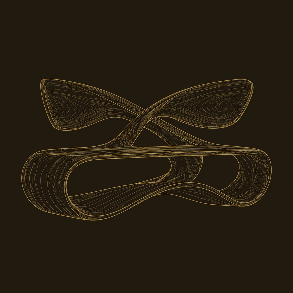 Low Bench With A Looping Body And Crossed Ribbon Backrest dimension diagram