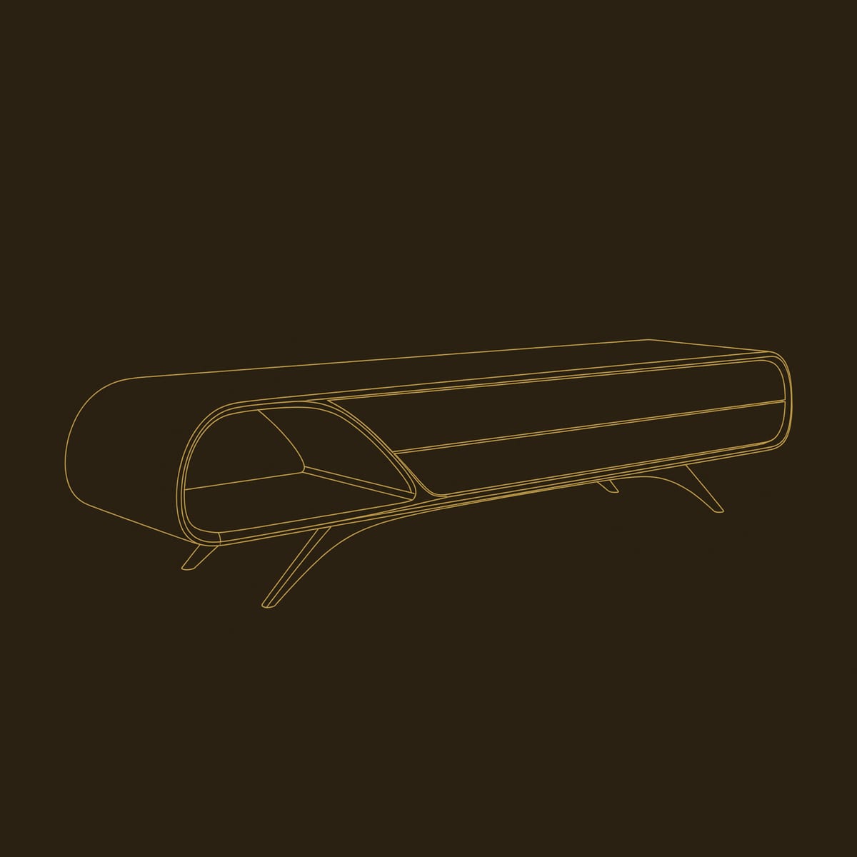 Mid Tone Grain TV Console for a Mid Century Room dimension diagram