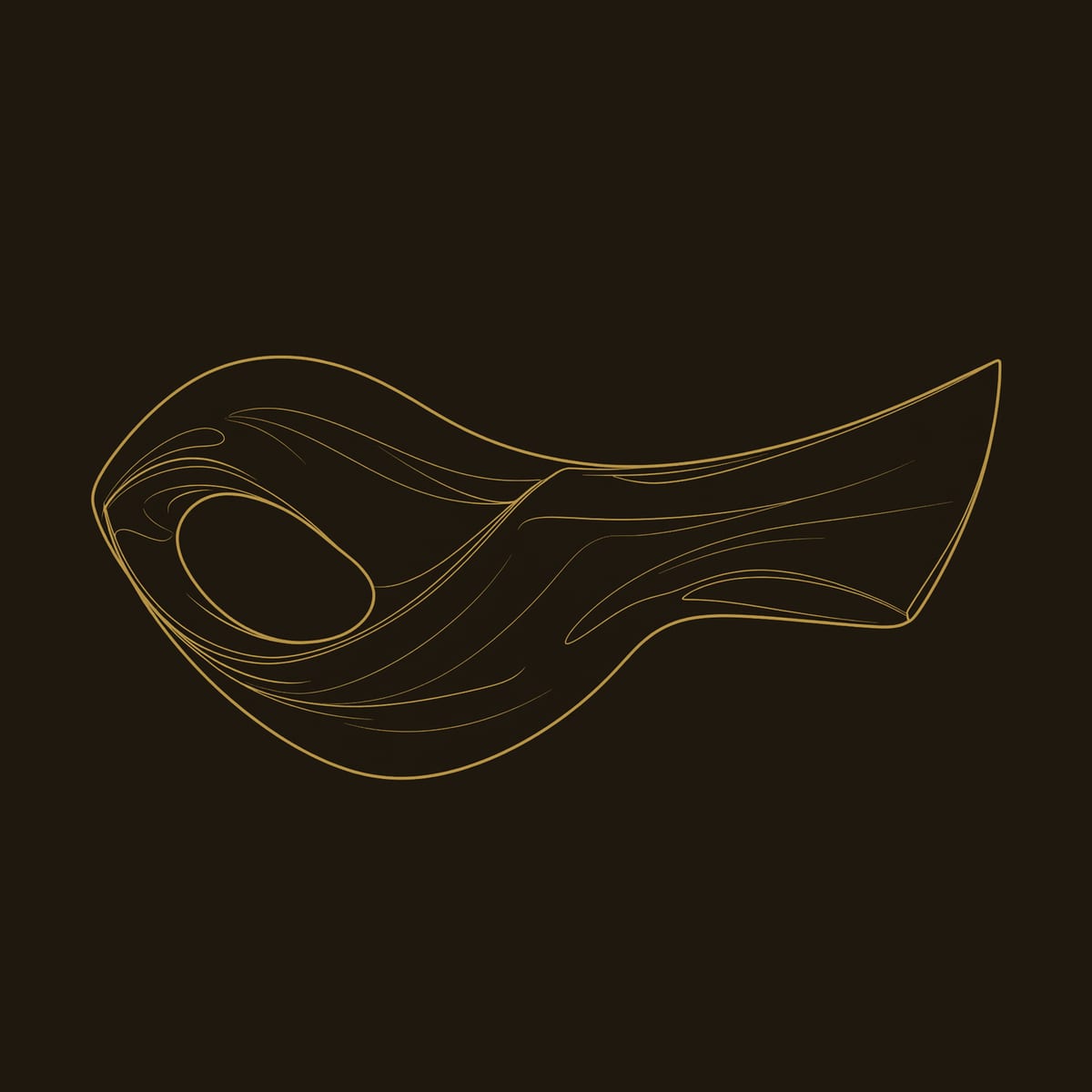 Open Eye Wall Sculpture Carved in a Single Sweep dimension diagram