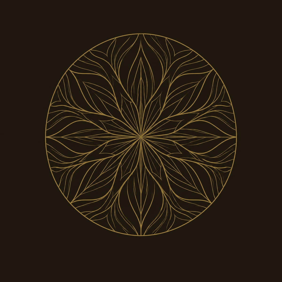 Round Carved Mandala Wall Art With Radiating Petals dimension diagram