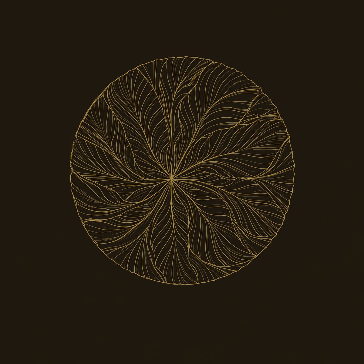 Round Wall Art With Layered Radial Leaf Carving dimension diagram
