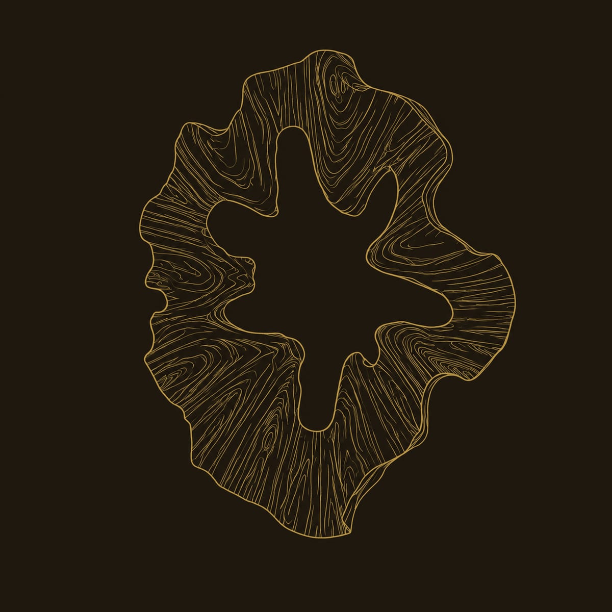 Ruffled Wood Ring Wall Art With Open Star Shaped Center dimension diagram