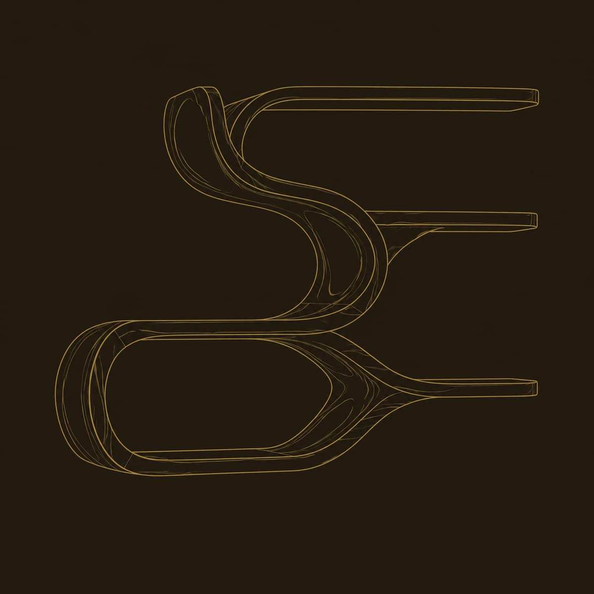 S Shaped Shelf With Open Loop Cubby And Three Narrow Ledges dimension diagram