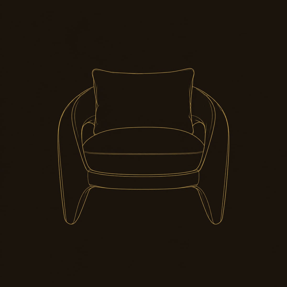 Sculpted Shell Chair With Oval Side Cutouts dimension diagram