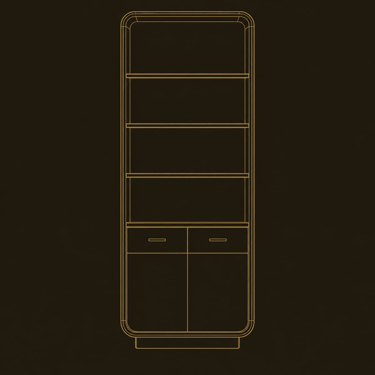Tall Bathroom Cabinet With Four Open Shelves And Lower Doors dimension diagram