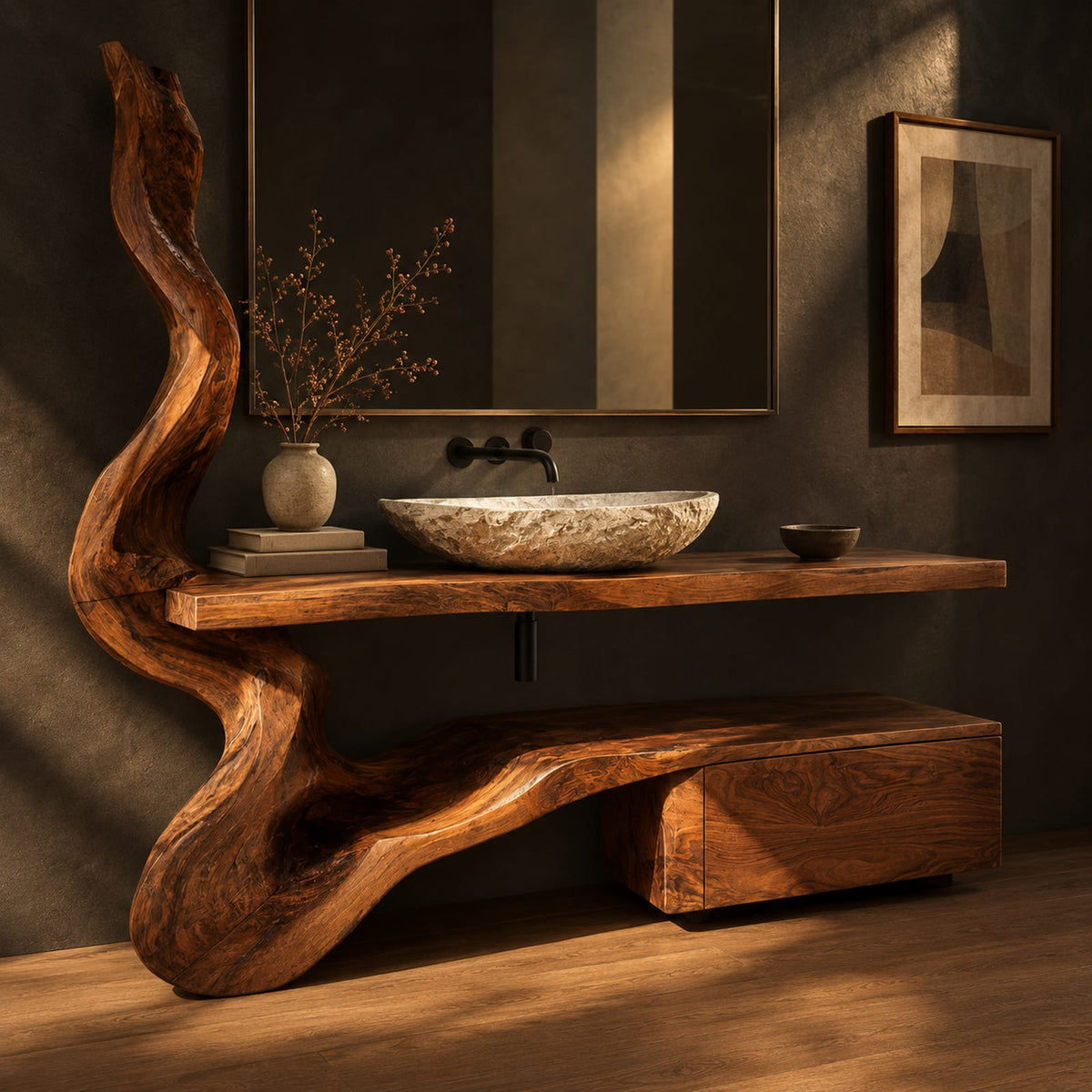 Natural wood grain detail