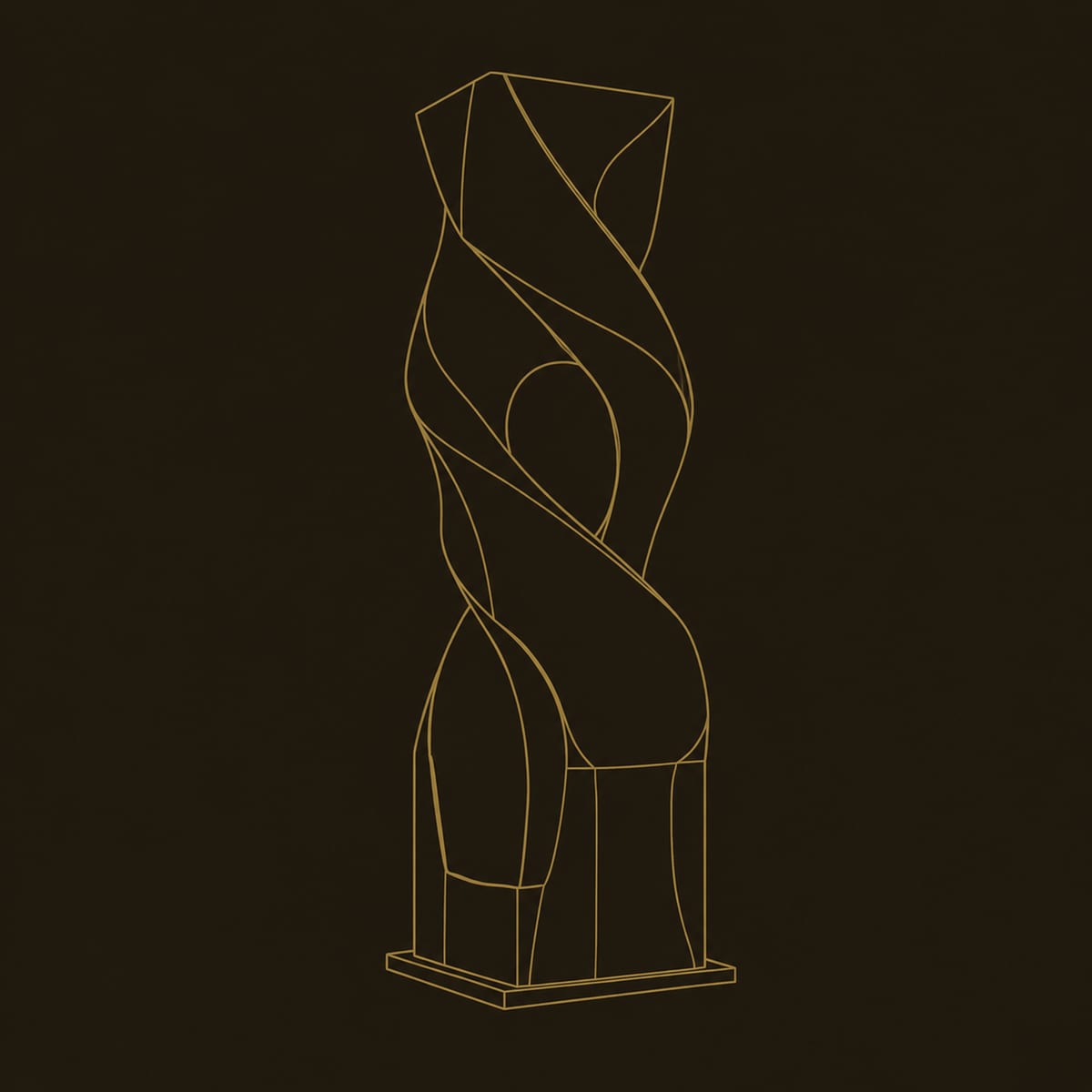 Twisted Block Floor Lamp With Carved Window And Glowing Base dimension diagram