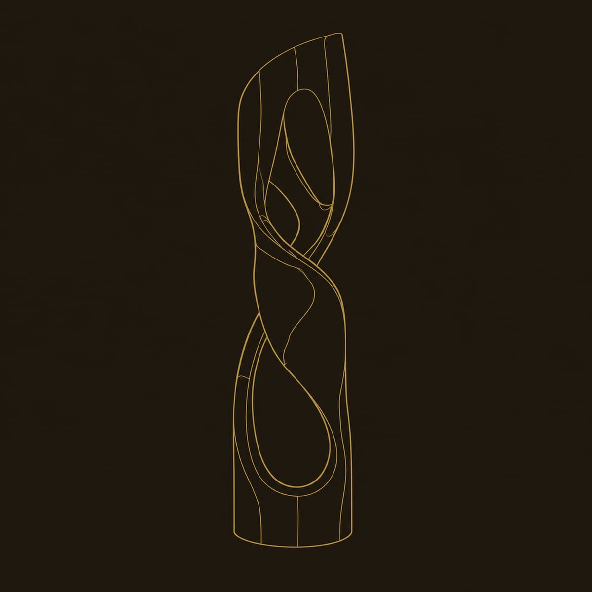 Twisted Open Loop Floor Lamp With Glowing Hollow Base dimension diagram