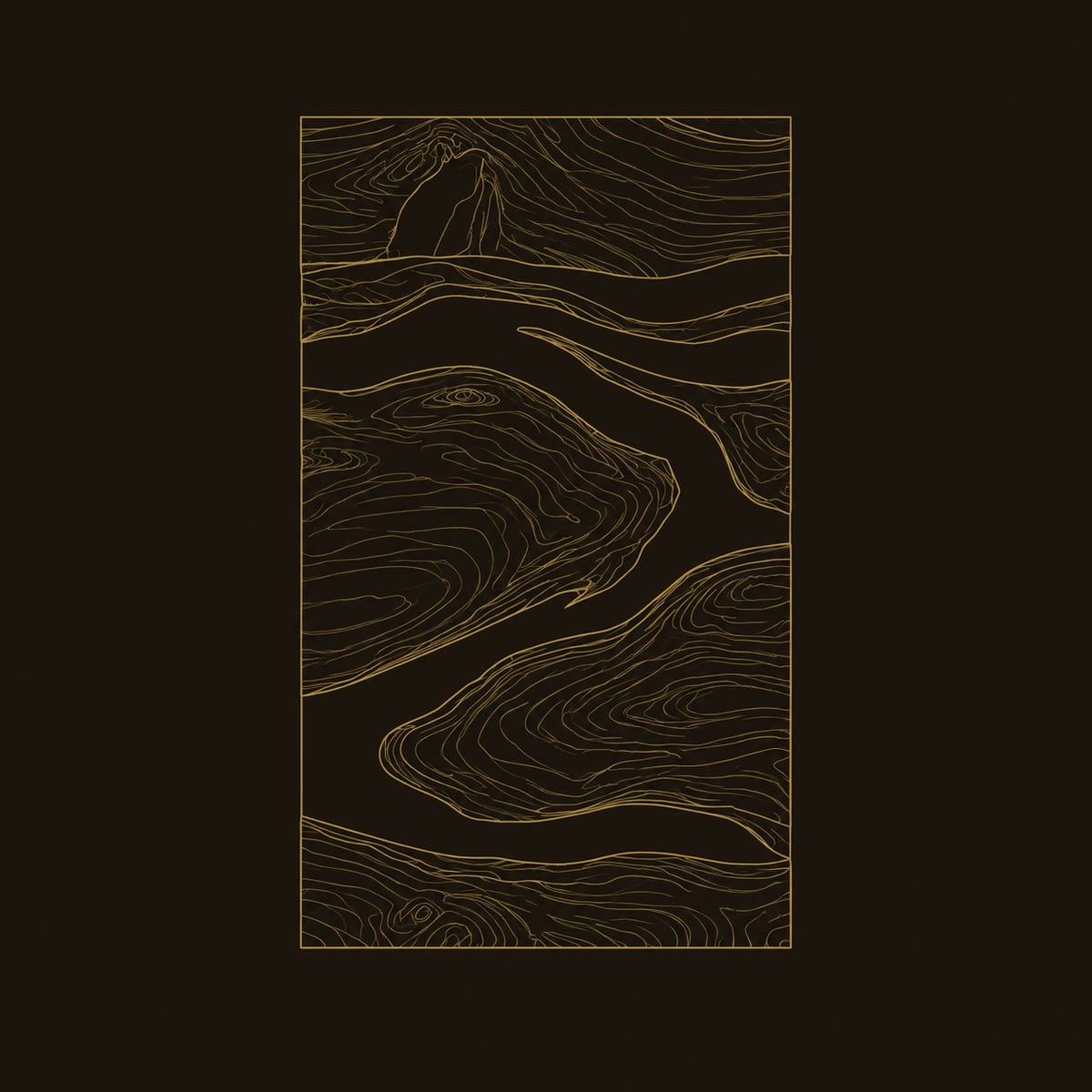 Vertical Carved Wall Art with Flowing Grain Forms dimension diagram