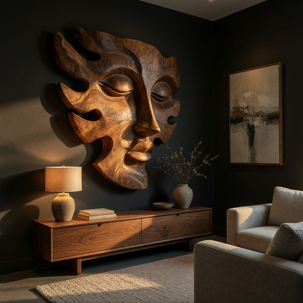 How to Design a Room Around One Statement Wall Sculpture