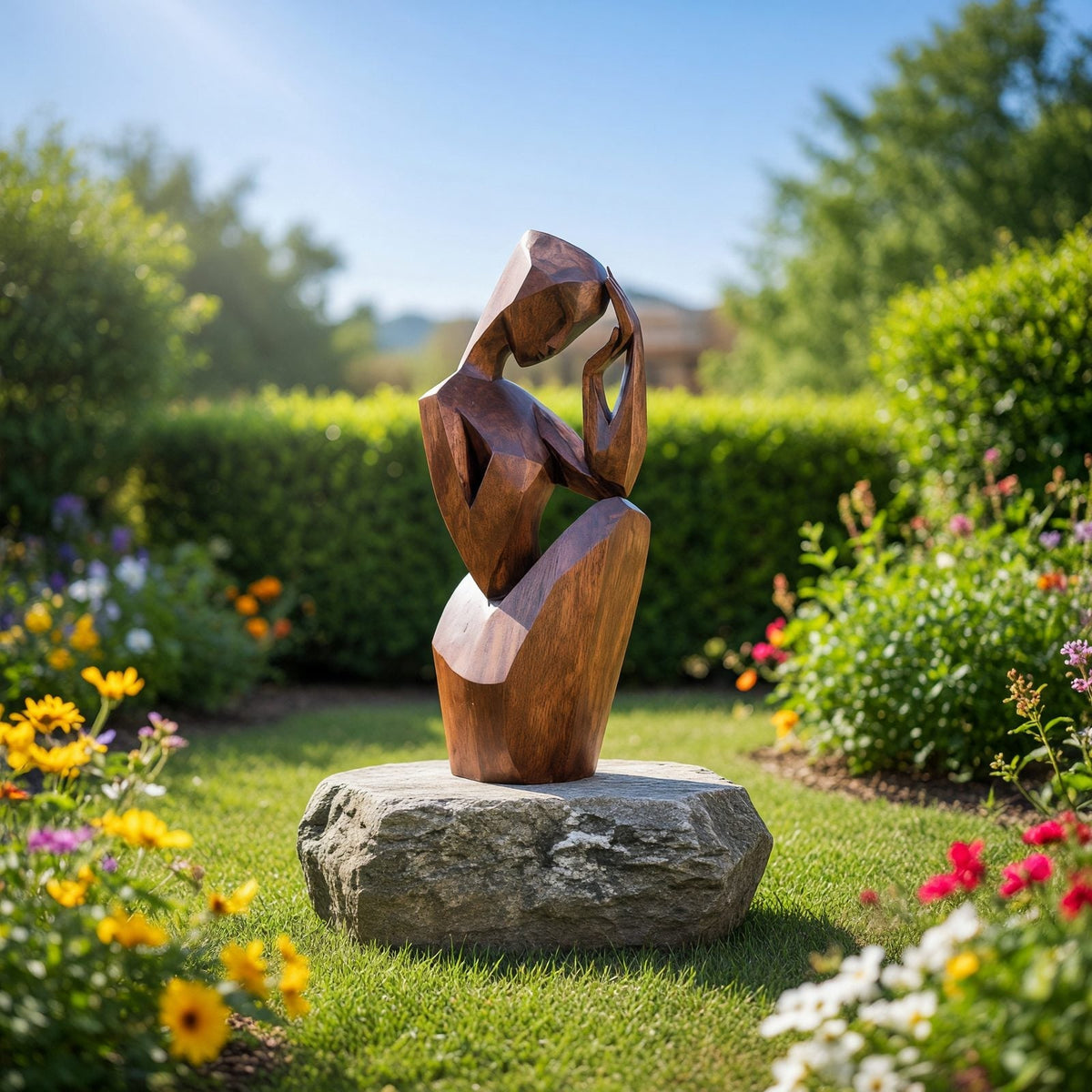 Tall Wood Sculptures: 5 Heights from 25" to 59" & How to Choose