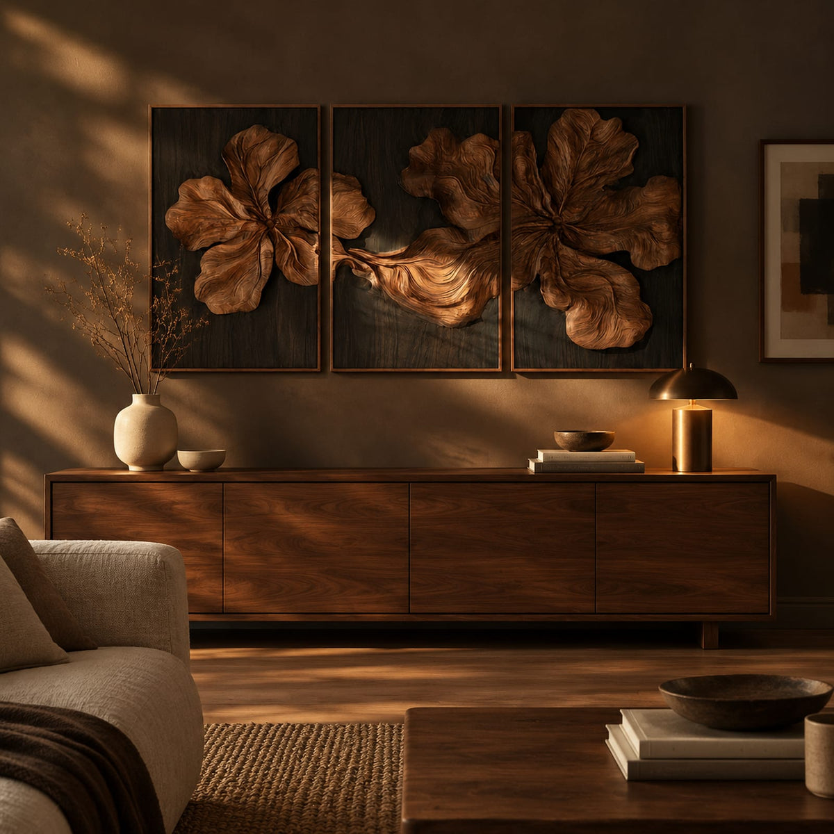 How to Pair a Sculptural Console Table With Wall Art