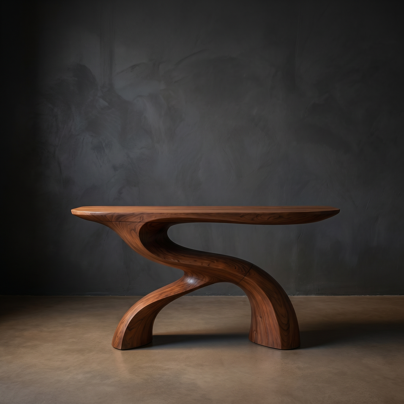 Crescent Solid Wood Console Table - Scandinavian Hall Console