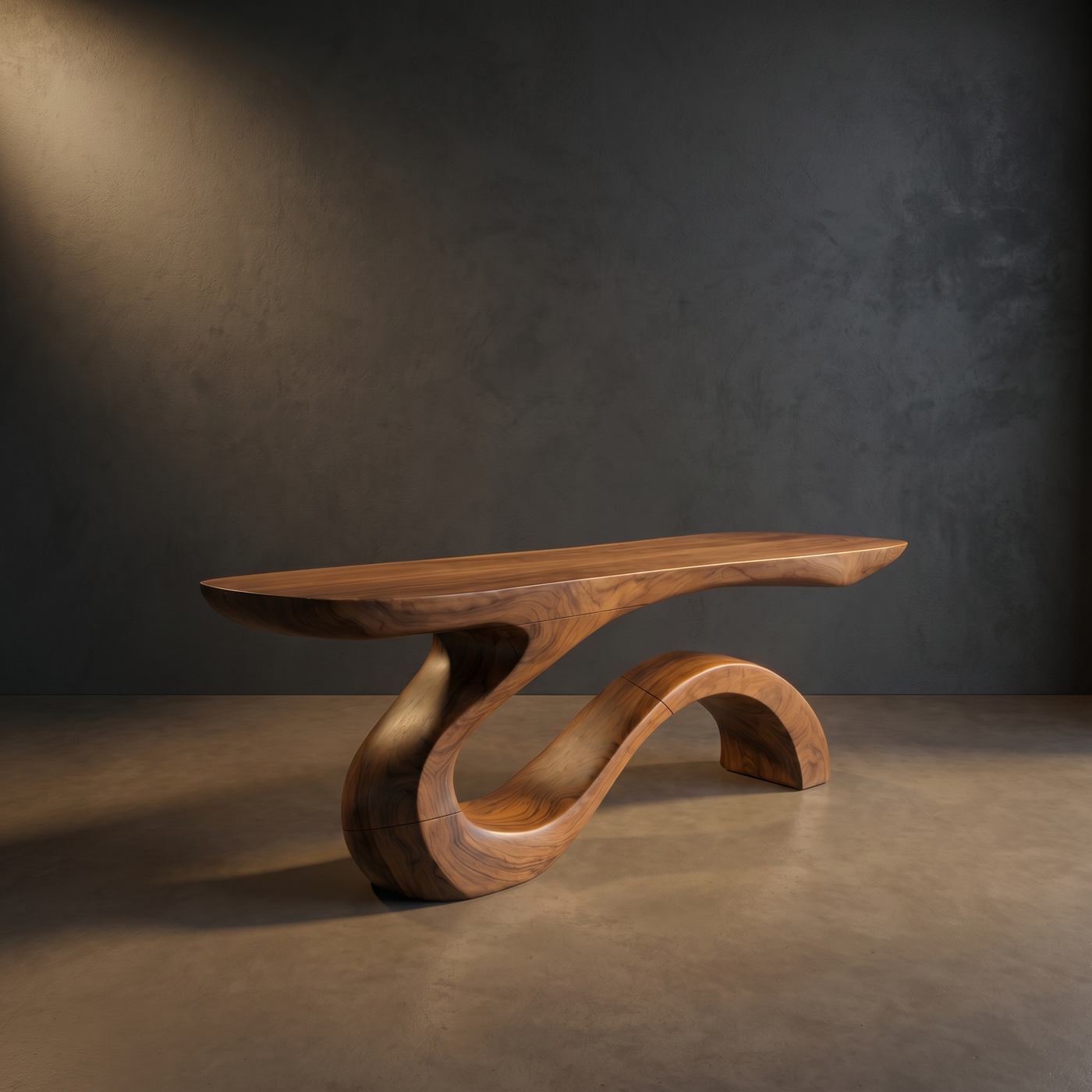 Organic Solid Wood Accent Table - Contemporary Console