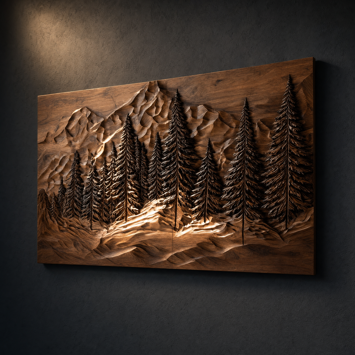 Misty Mountain Landscape Canvas - Framed Fine Art Print