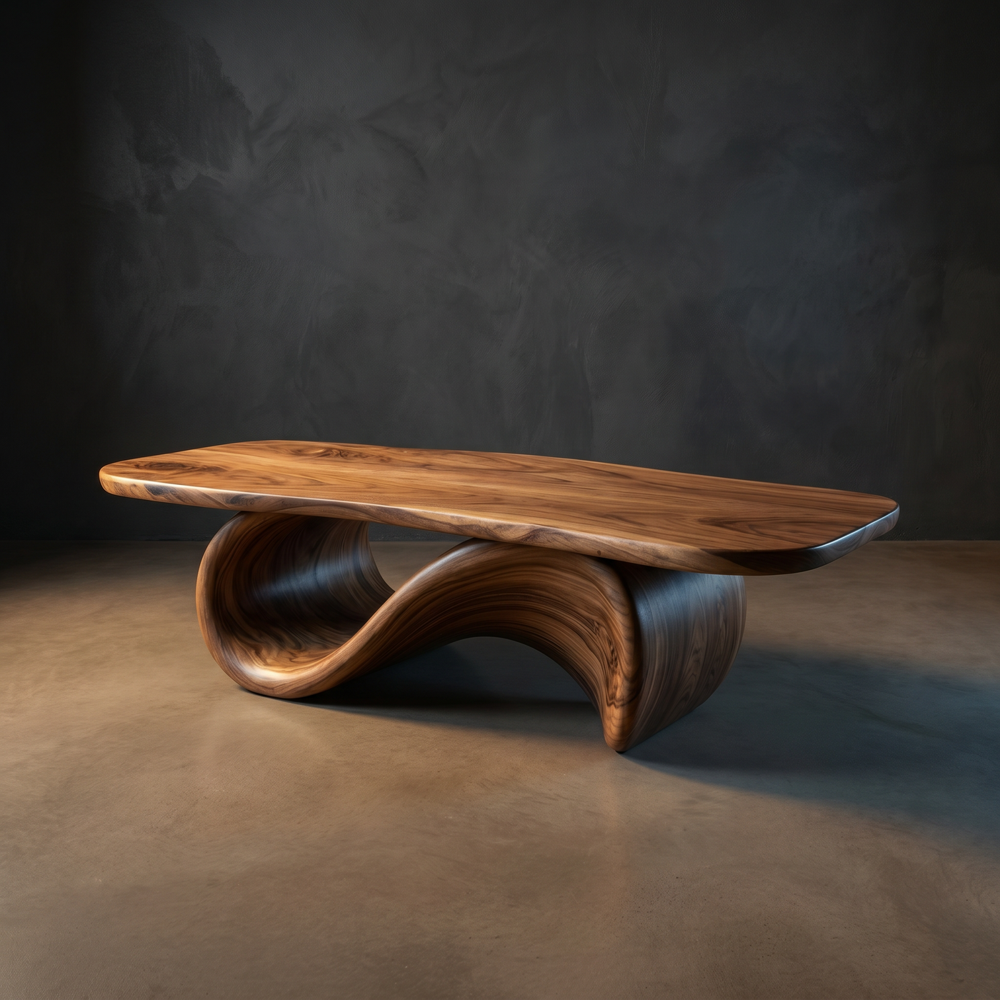Organic Curved Base Coffee Table For Modern Living