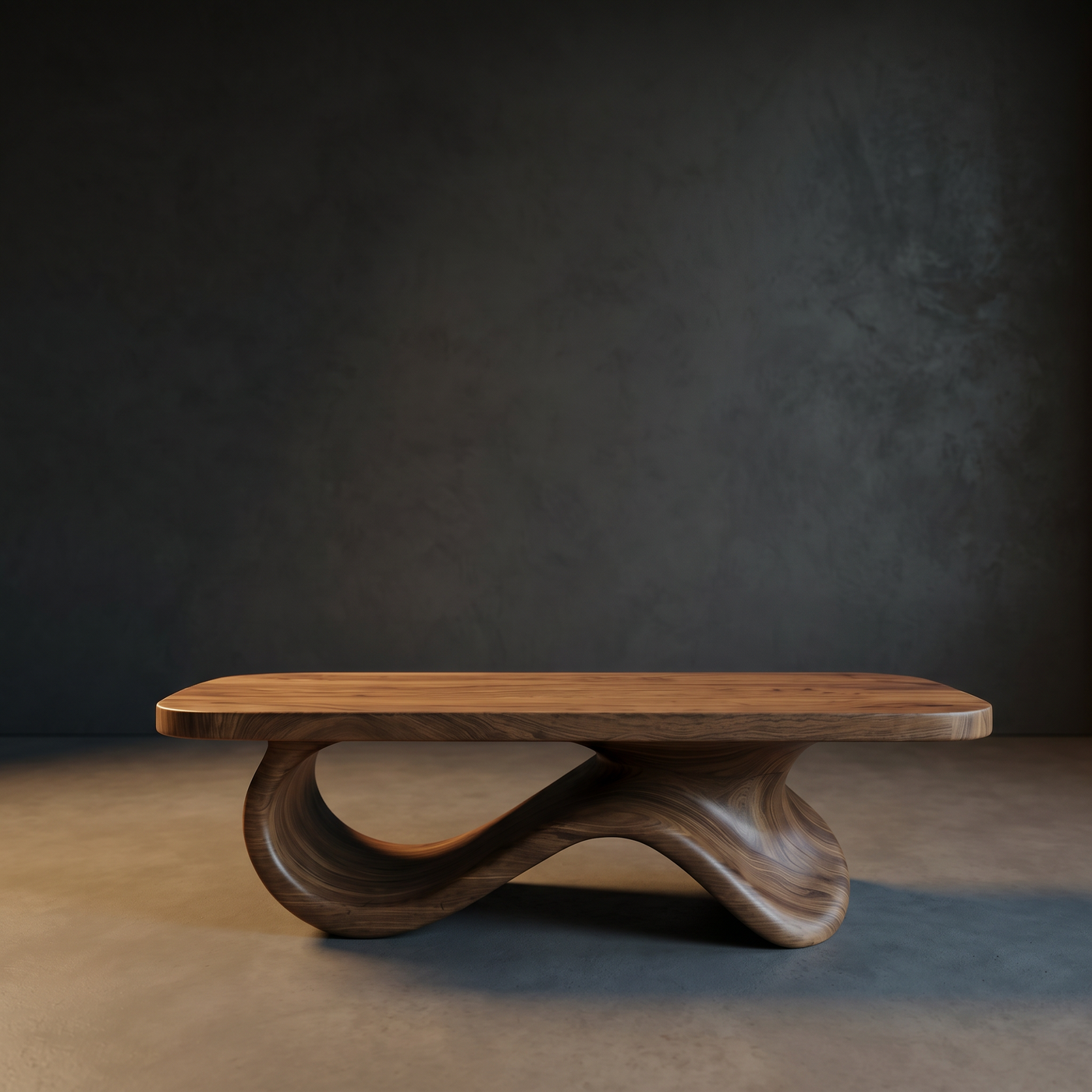 Contemporary Sculptural Base Coffee Table For Living Spaces