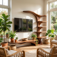 Sculptural Branch Shelving Entertainment Center