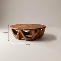 Modern Wave Base Coffee Table For Living Room Decor