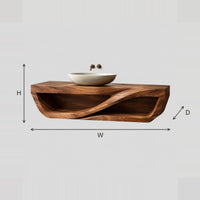 Bathroom Vanity With Open Front And Flowing Wave Divider dimension diagram with width, height and depth