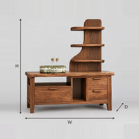 Bathroom Vanity With Three Drawers And Tall Side Shelf Tower dimension diagram with width, height and depth