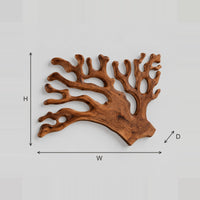Branching Wall Sconce With Sculpted Coral Form And Warm Edge Glow dimension diagram with width, height and depth