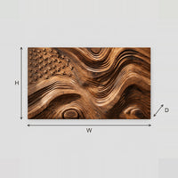 Carved Star Field Wall Art With Rippling Wave Stripes dimension diagram with width and height