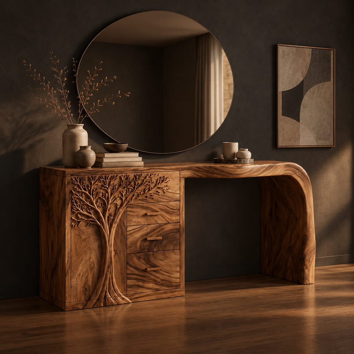 Natural wood grain detail