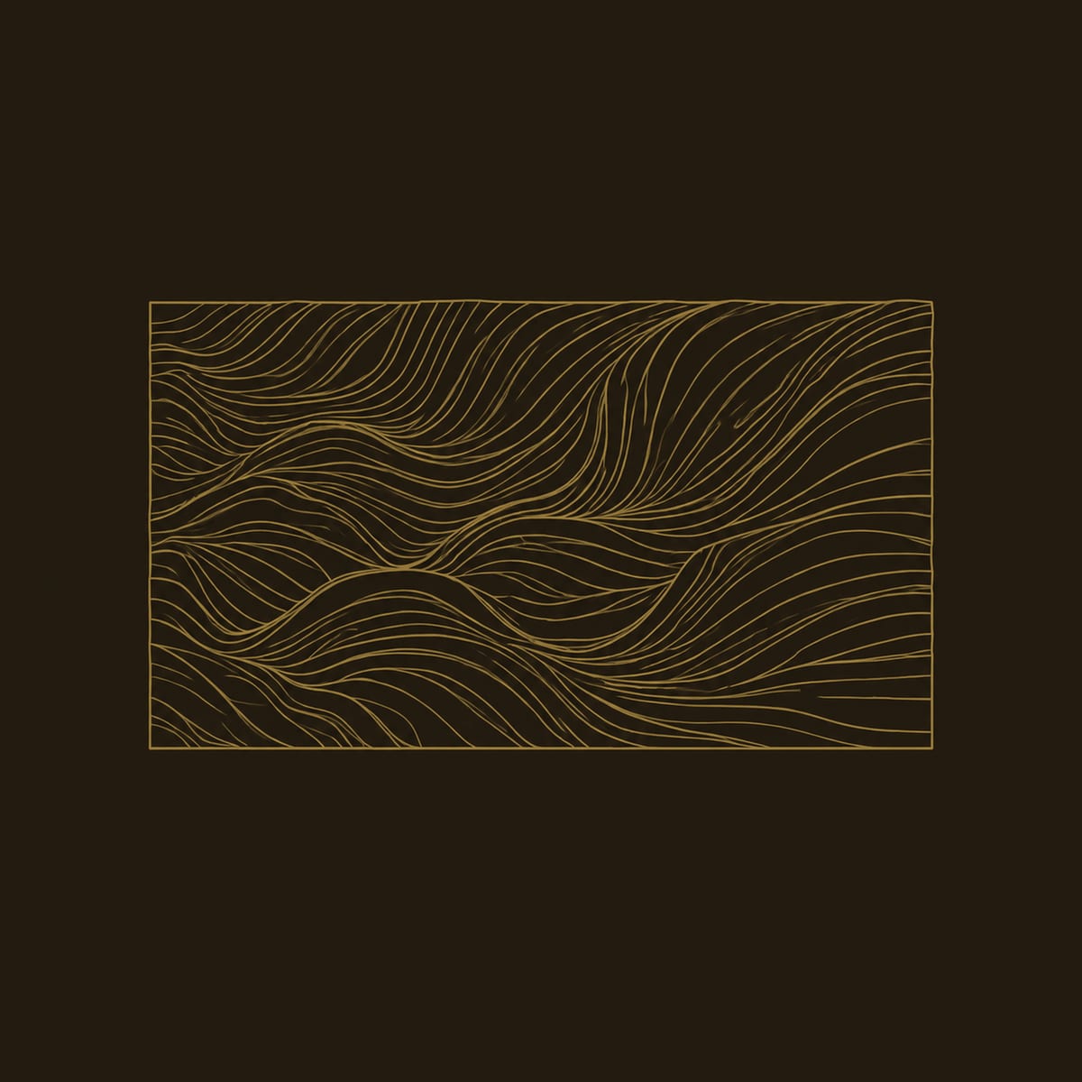 Carved Wave Relief Wall Art With Flowing Light And Dark Ridges dimension diagram