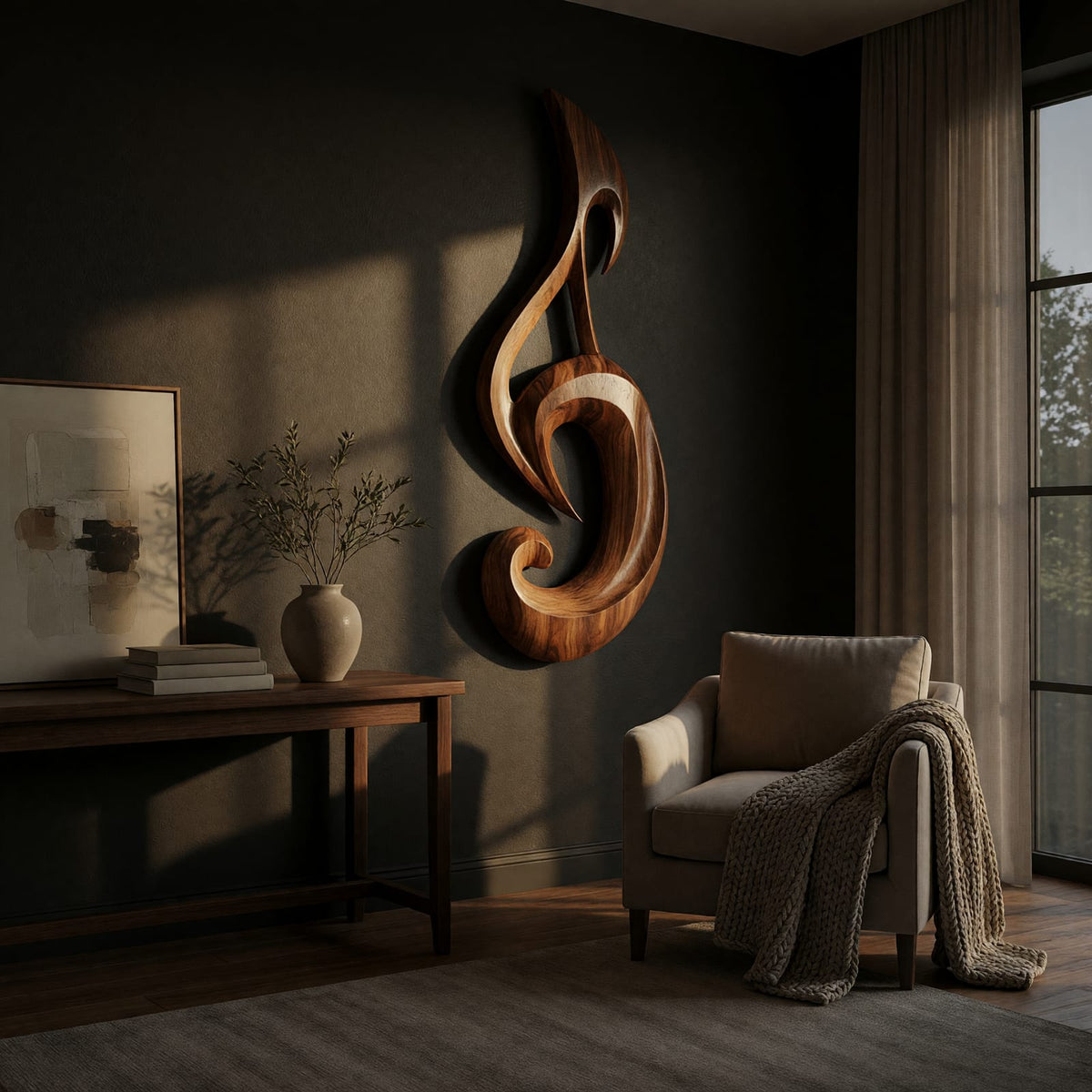 Natural wood grain detail