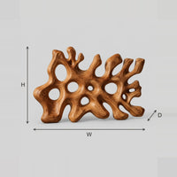Coral Form Wall Sconce With Pierced Openings And Warm Glow dimension diagram with width, height and depth