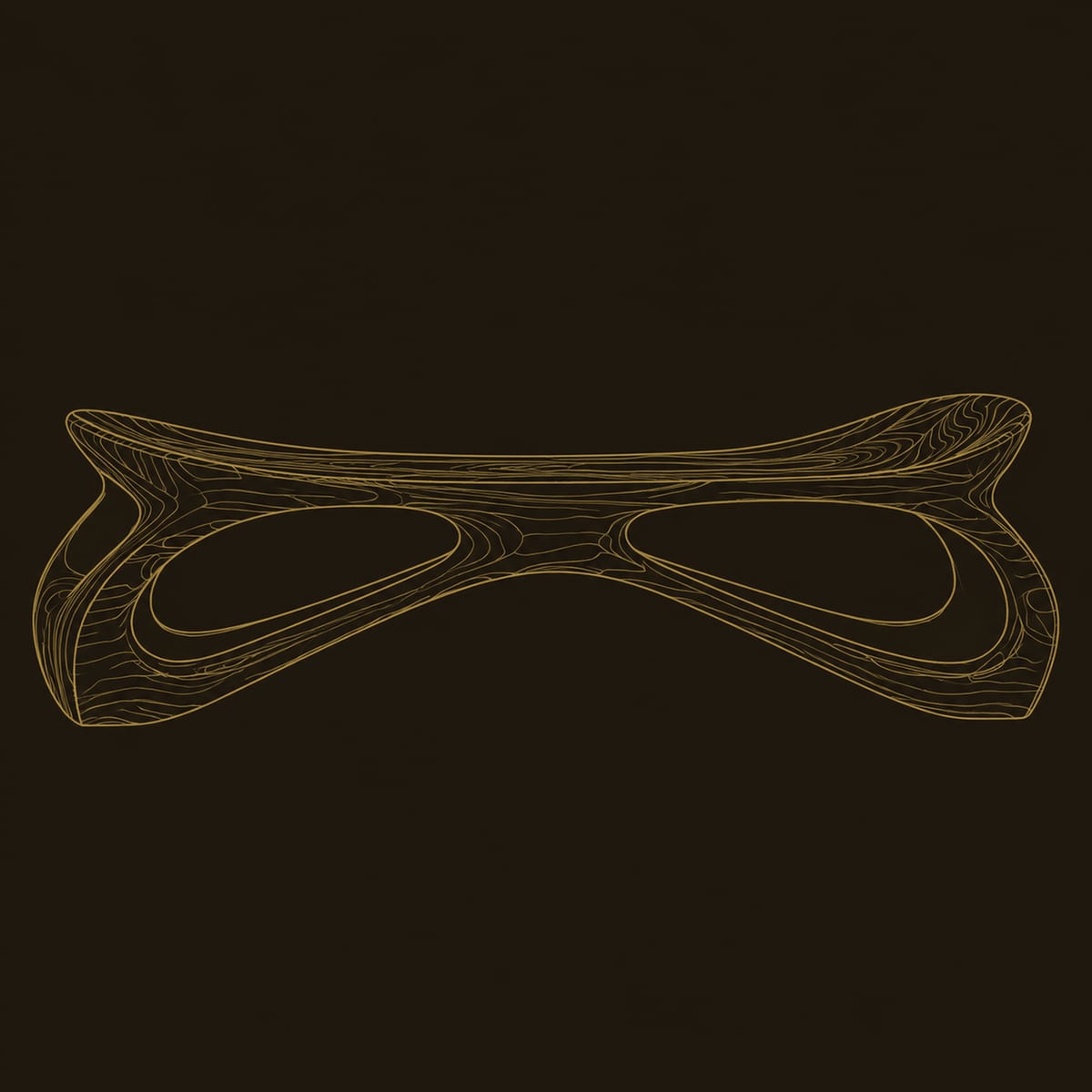 Dished Seat Bench With Oval Cutout Legs And Lifted Ends dimension diagram