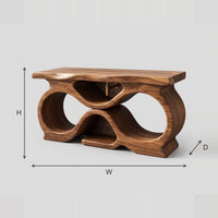 Figure Eight Base Bathroom Vanity With Thick Slab Top dimension diagram with width, height and depth