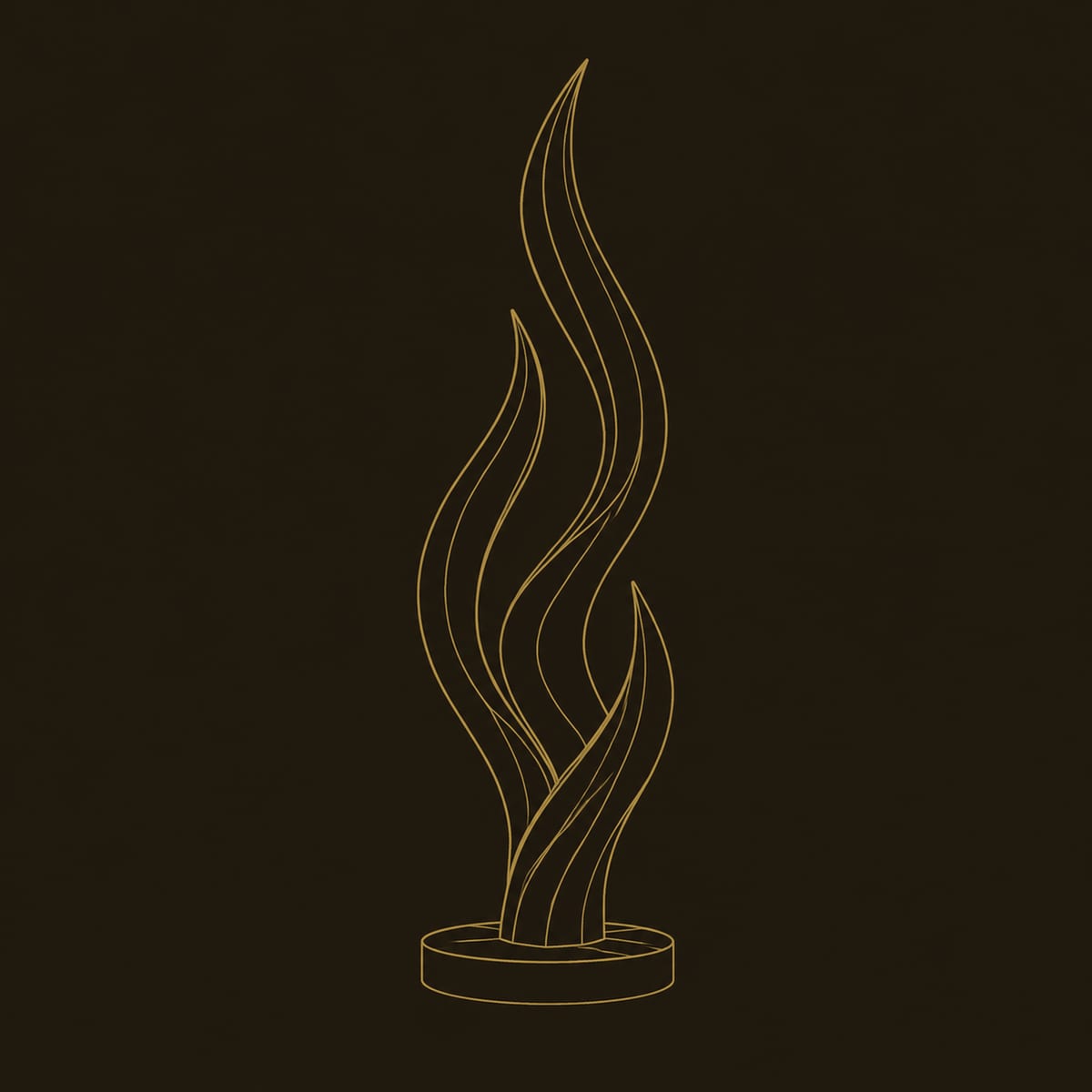 Flame Shaped Floor Lamp With Layered Tongues And Inner Glow dimension diagram