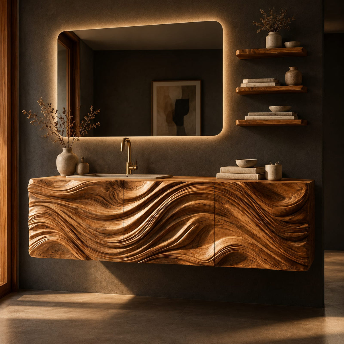 Natural wood grain detail
