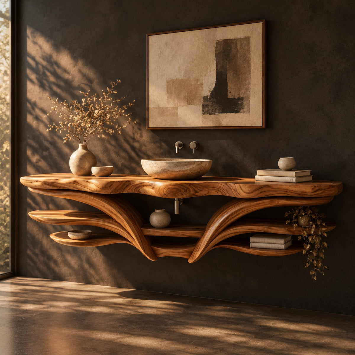 Natural wood grain detail