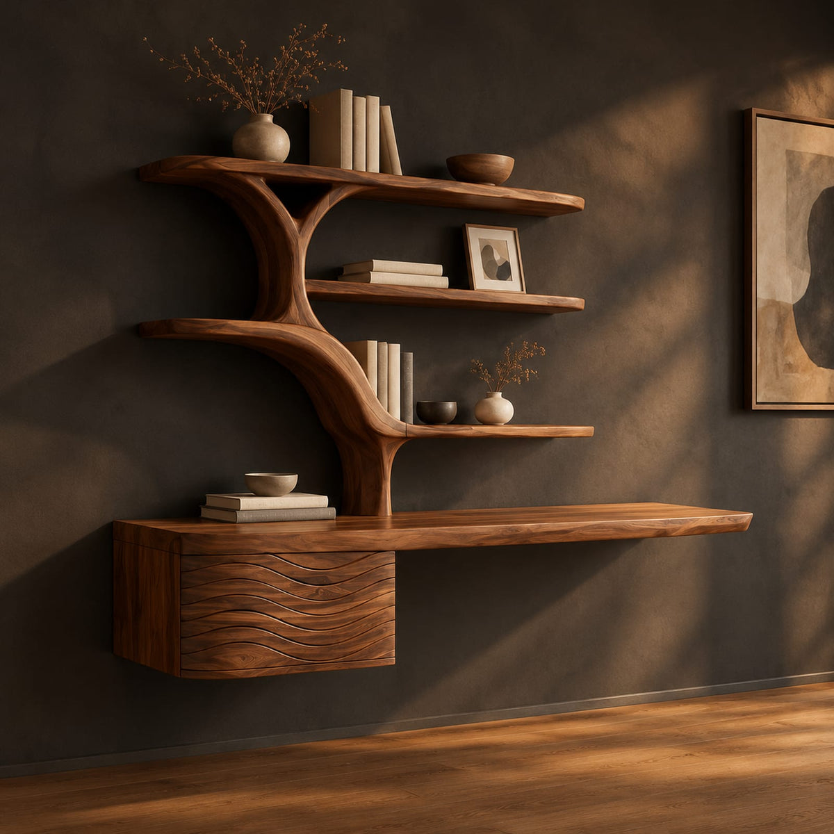 Natural wood grain detail