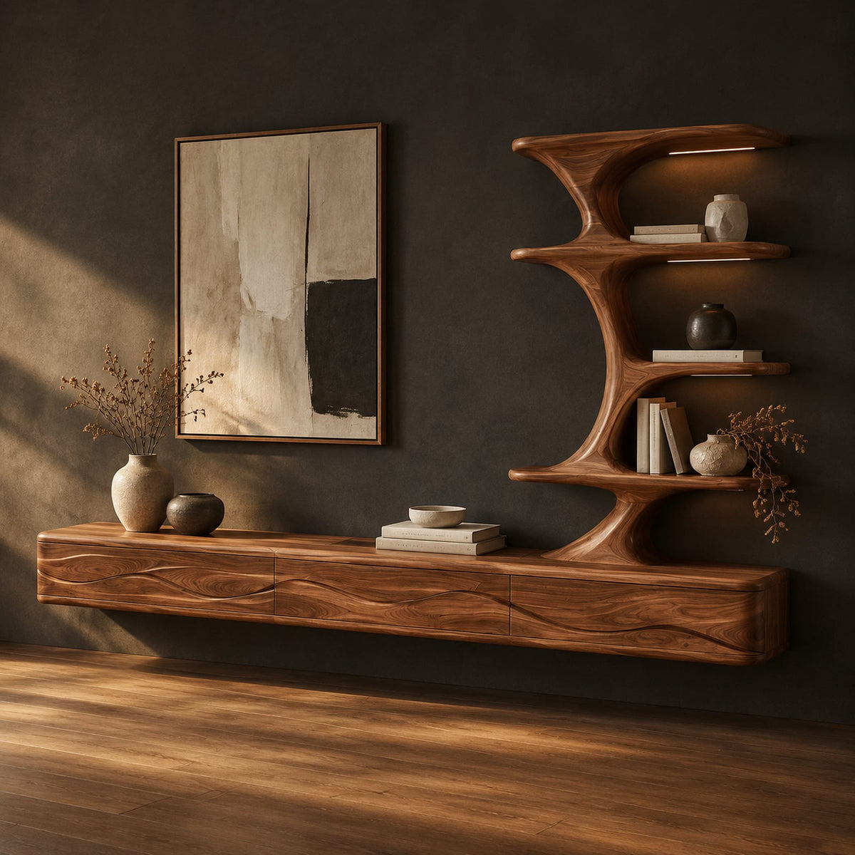 Natural wood grain detail