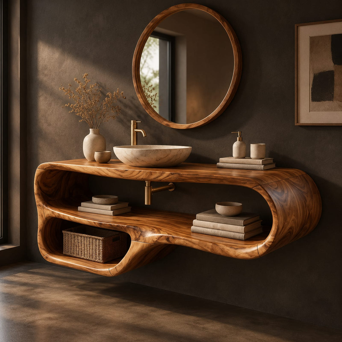 Natural wood grain detail