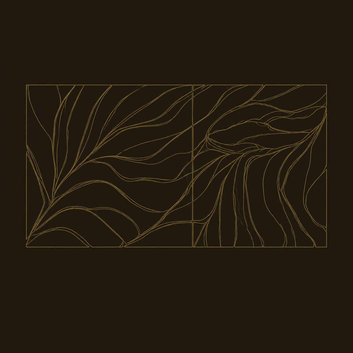 Flowing Vein Relief Wall Art Wide Carved Wood Panel dimension diagram